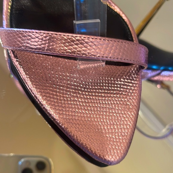 Tom Ford Padlock 105 Lock Pink Leather Heeled Sandals Sz 40 - Picture 16 of 17